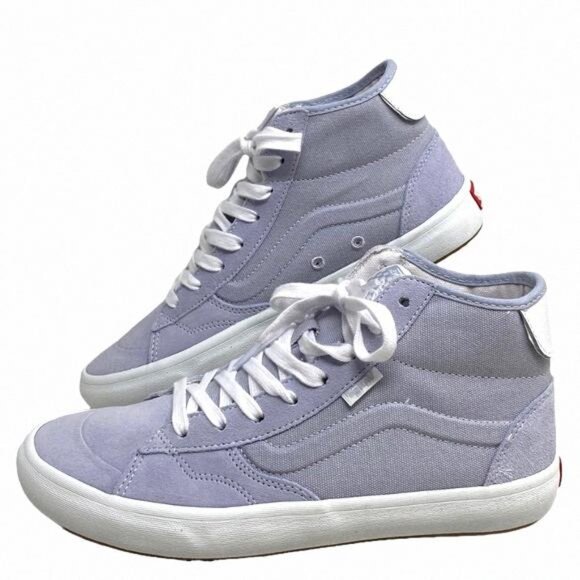 VANS Skate Lizzie Dusty Blue Shoe High Casual For VN0A4BX1DSB Canvas Suede Women - Picture 1 of 11